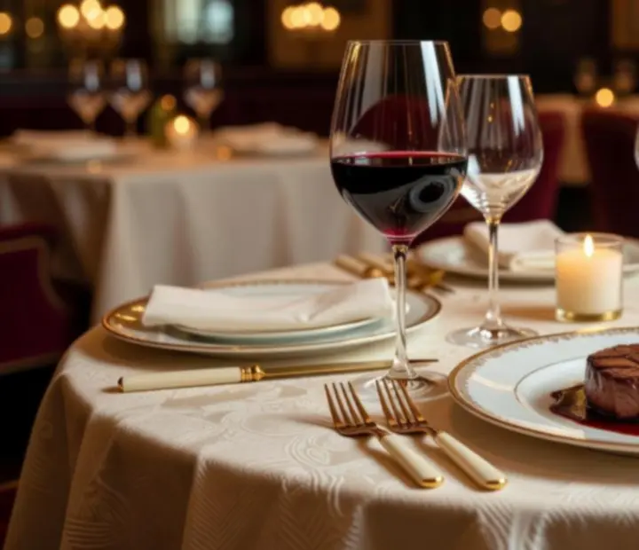Service de grand vin dans une ambiance de restaurant de luxe