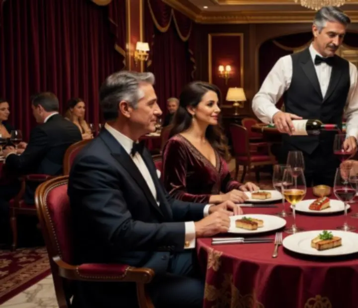 Sommelier servant du vin lors d'un événement privé gastronomique.