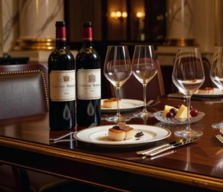 Accords mets et vins sur une table de restaurant de luxe